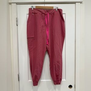 Figs Women's Pink Scrub Jogger Pants